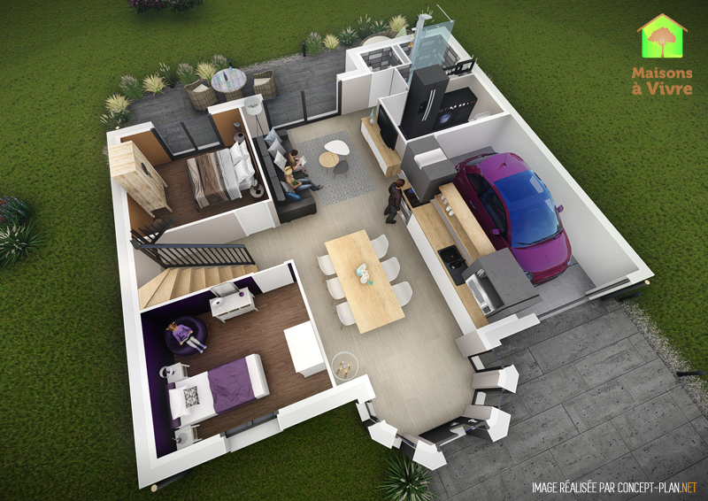 Maison CONTEMPORAIN AULNE - 3